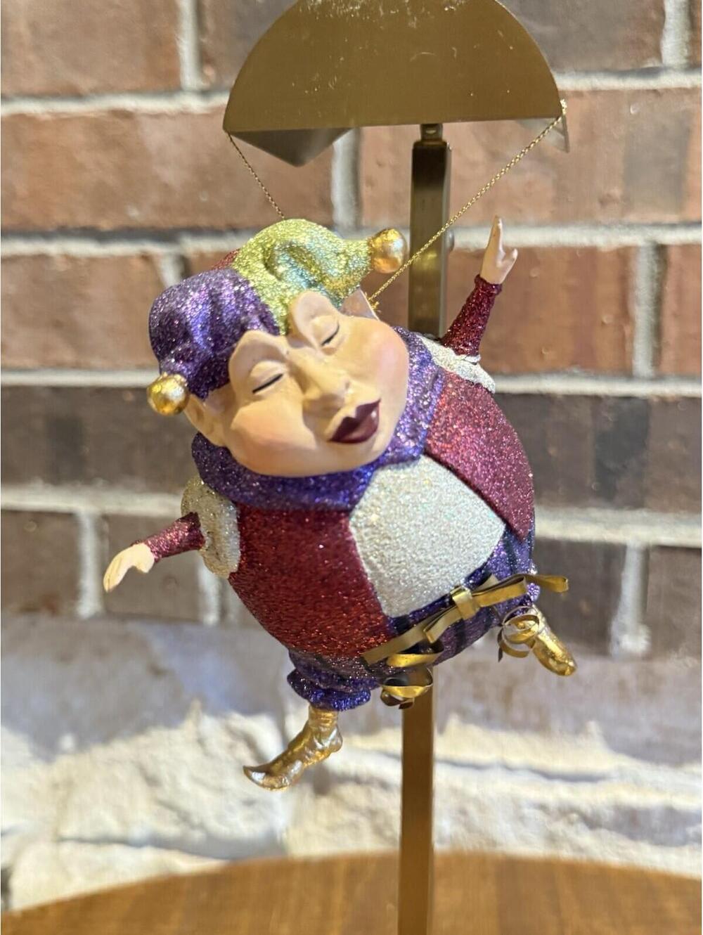 Vintage Katherine’s Collection Whimsical Mardi‎ Gras Jester Ball Ornament
